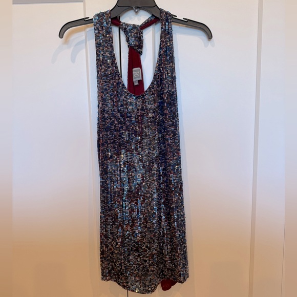 Seventy Two Changes Racer Back Mini Sequin Dress, Sz 4 - Picture 1 of 4